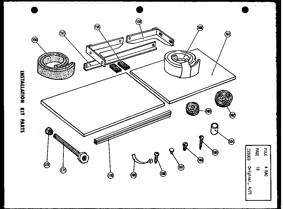 Installation kit parts (fc18-3h/p54655-1r)