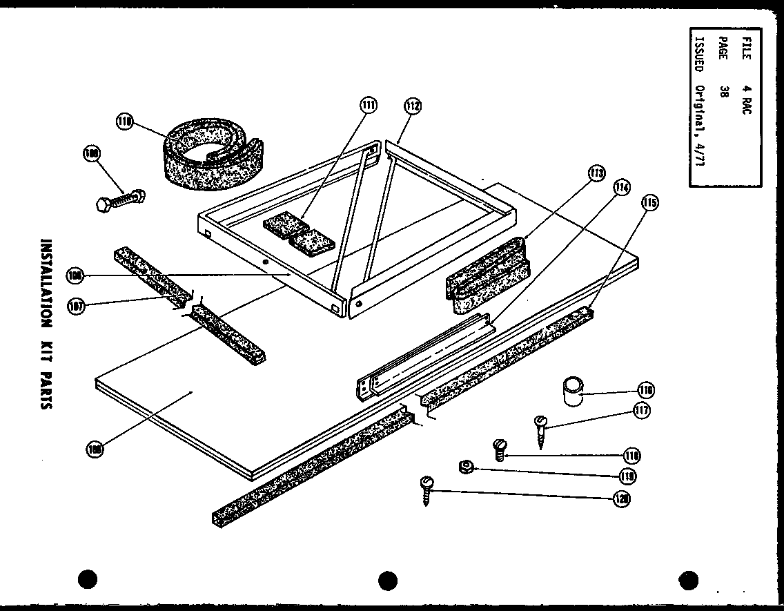 Installation kit parts (fc24-3h/p54302-51r) (fc24-3h-1/p54302-54r)