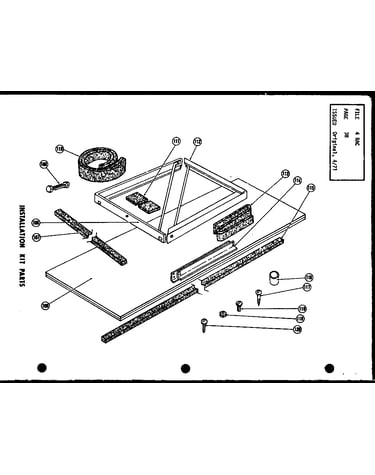Installation kit parts (fc24-3h/p54302-51r) (fc24-3h-1/p54302-54r)