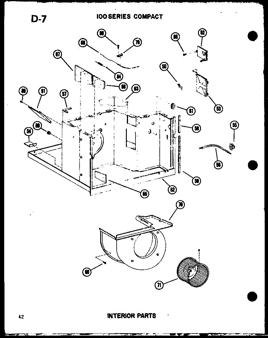 INTERIOR PARTS (109-2NH/P54975-42R) (109-2HW/P54975-77R) (109-2N/P54975-39R) (109-2W/P54975-74R) (109-3N/P54975-40R) (109-3W/P54975-75R) (109-3PE/P54975-31R) (109-3WE/P54975-76R) (109-5N/P54975-41R) (109-5PE/P54975-32R) (109-5NH/P54975-43R)