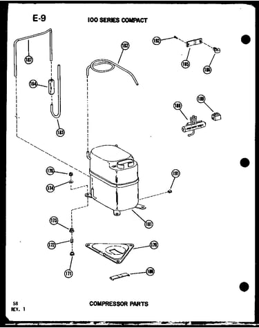 Compressor parts (109w-2n/p54975-24r) (109w-2w/p54975-80r) (109w-3n/p54975-21r) (109w-3w/p54975-81r) (109w-3pe/p54975-20r) (109w-3ew/p54975-82r) (109w-2nh/p54975-25r) (109w-2hw/p54975-83r) (113w-3n/p54975-22r)
