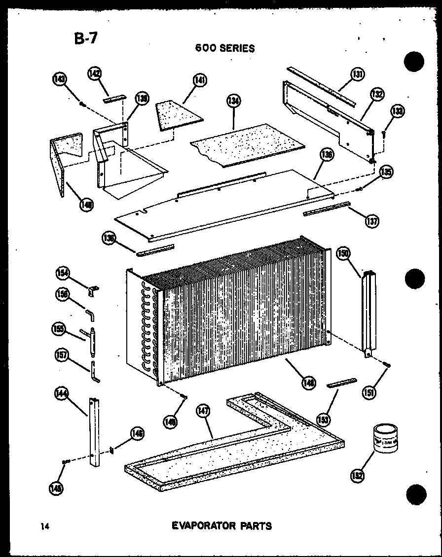 Evaporator parts (614-2p/p54720-59r) (614-2w/p54720-78r) (619-3p/p54720-45r) (619-3w/p54720-79r) (624-3j/p54720-48r) (624-3w/p54720-80r) (624-3j/p54720-50r) (624-3w/p54720-81r) (624-3jh/p54720-60r) (624-3hw/p54720-82r) (624-3jh/p54720-61r) (624-3hw/p54720