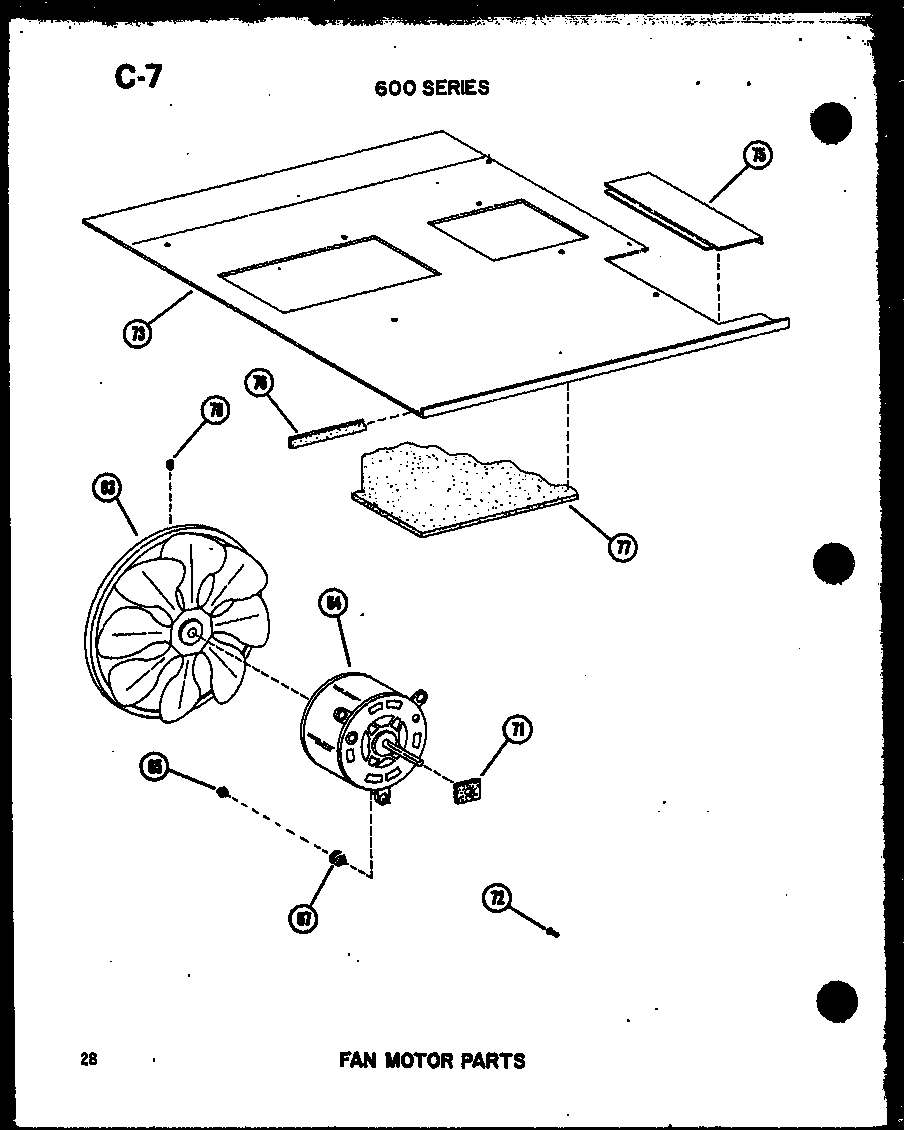 Fan motor parts (621-5j/p54720-52r) (624-3j-1/p54720-51r) (624-5j/p54720-53r) (624-5jh/p54720-62r)