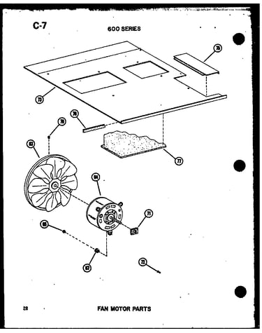 Fan motor parts (621-5j/p54720-52r) (624-3j-1/p54720-51r) (624-5j/p54720-53r) (624-5jh/p54720-62r)