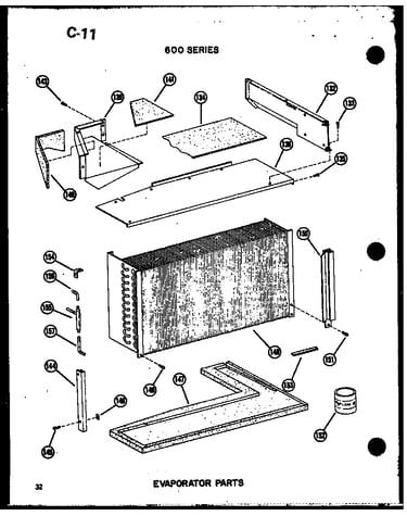 Evaporator parts (621-5j/p54720-52r) (624-3j-1/p54720-51r) (624-5j/p54720-53r) (624-5jh/p54720-62r)