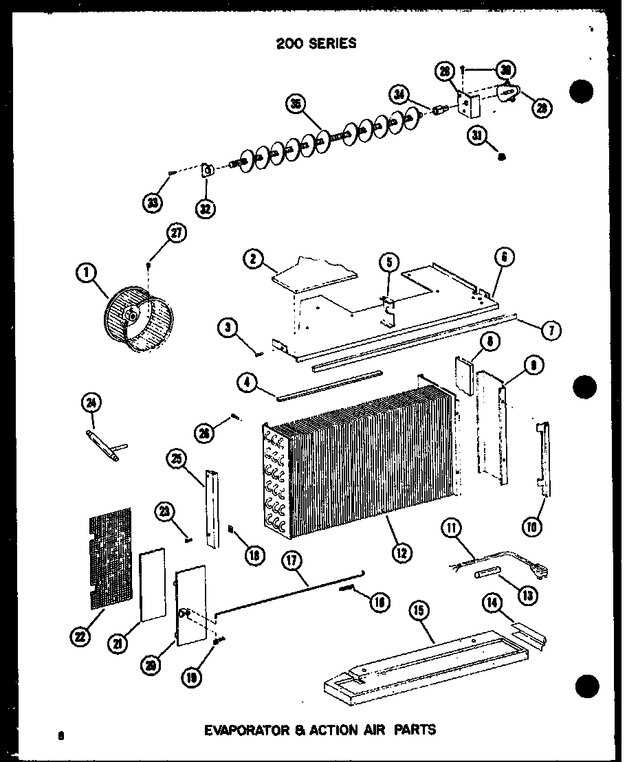 Evaporator & action air parts