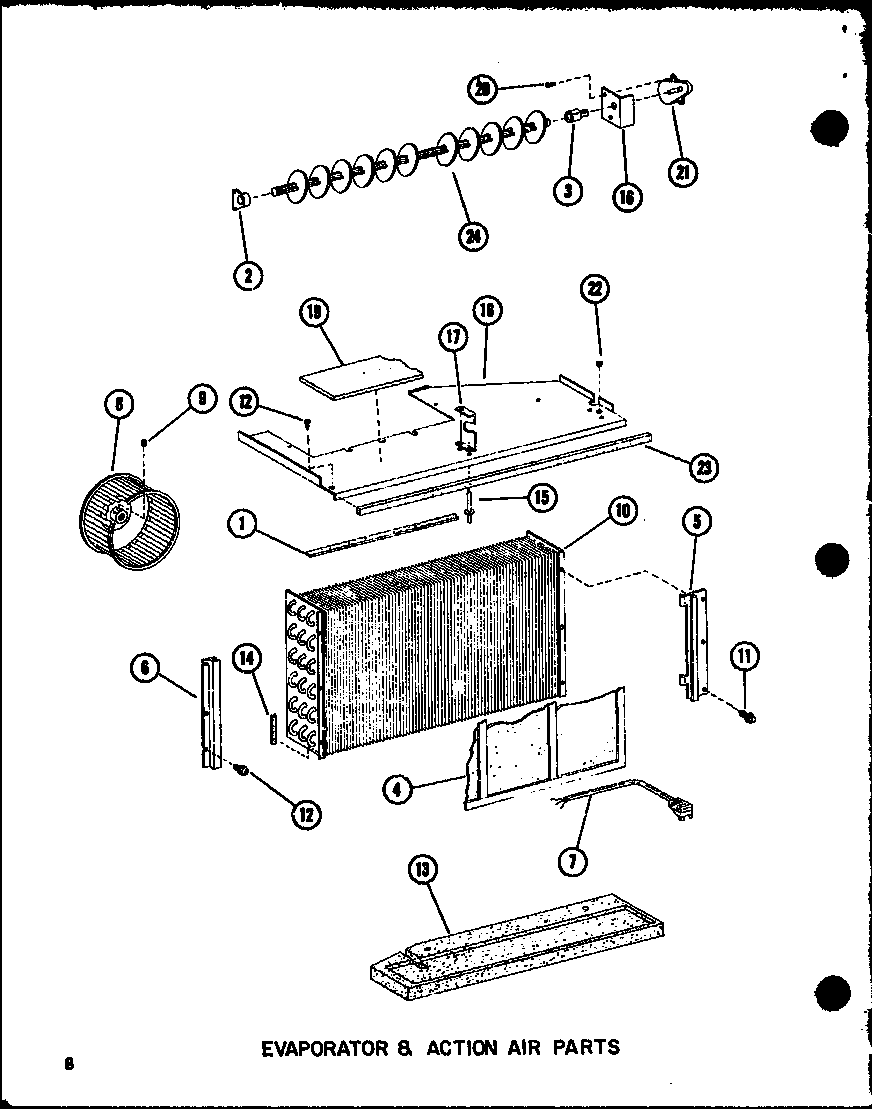 Evaporator & action air parts