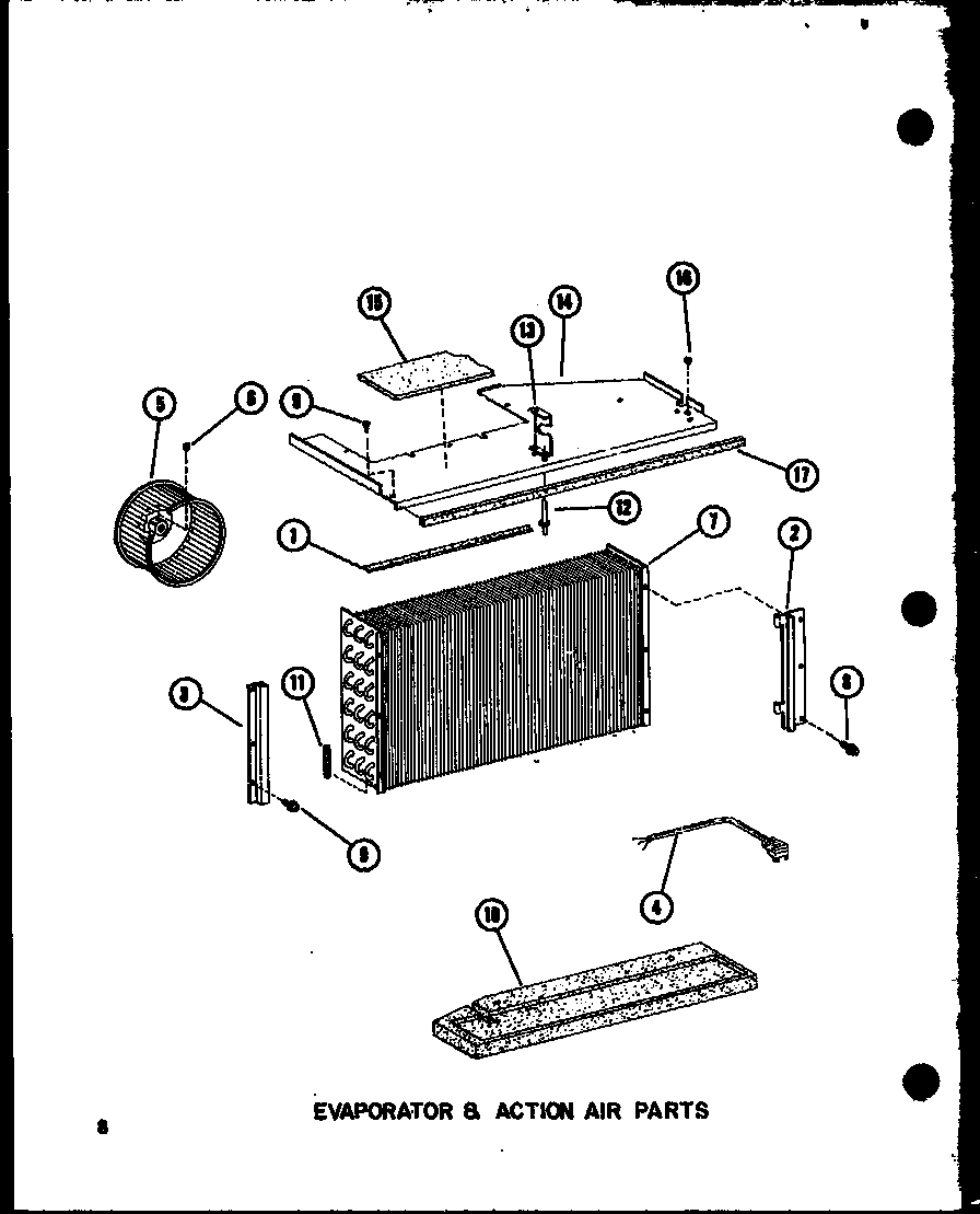 Evaporator & action air parts