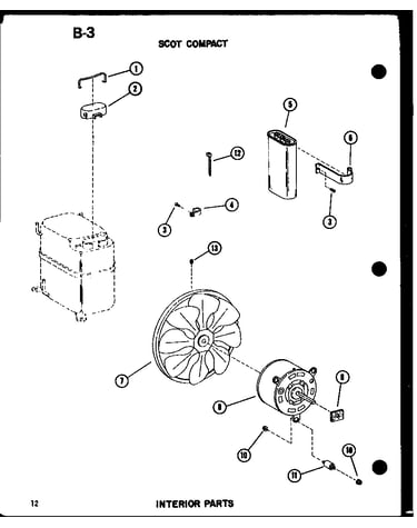 Scot compact interior parts (16-3spmk/p54974-59r)