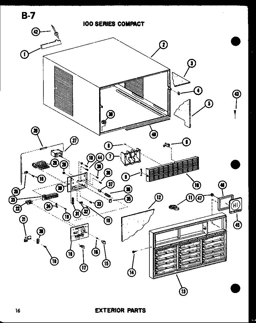 100 series compact exterior parts (es108-2ek/p67231-21r)