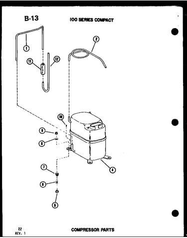 100 series compact compressor parts (es108-2ek/p67231-21r)