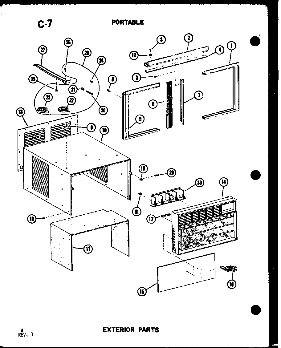 Portable exterior parts