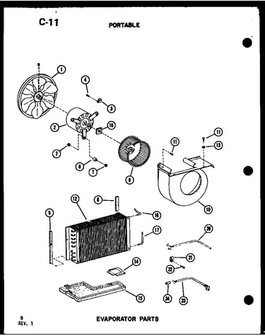 Portable evaporator parts