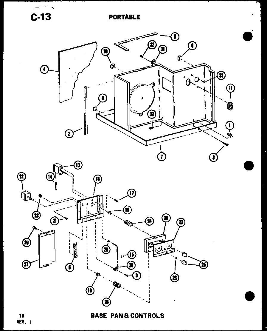 Portable base pan & controls