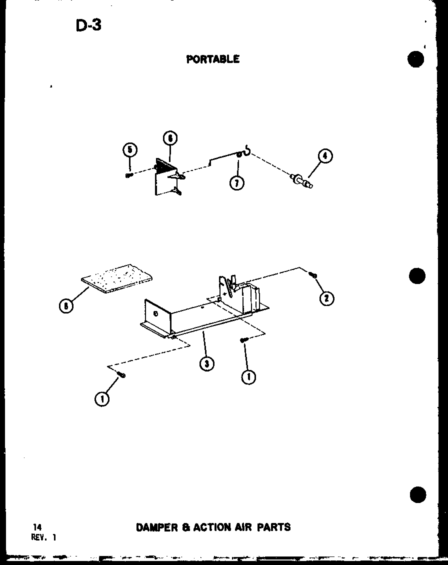 Portable damper & action air parts