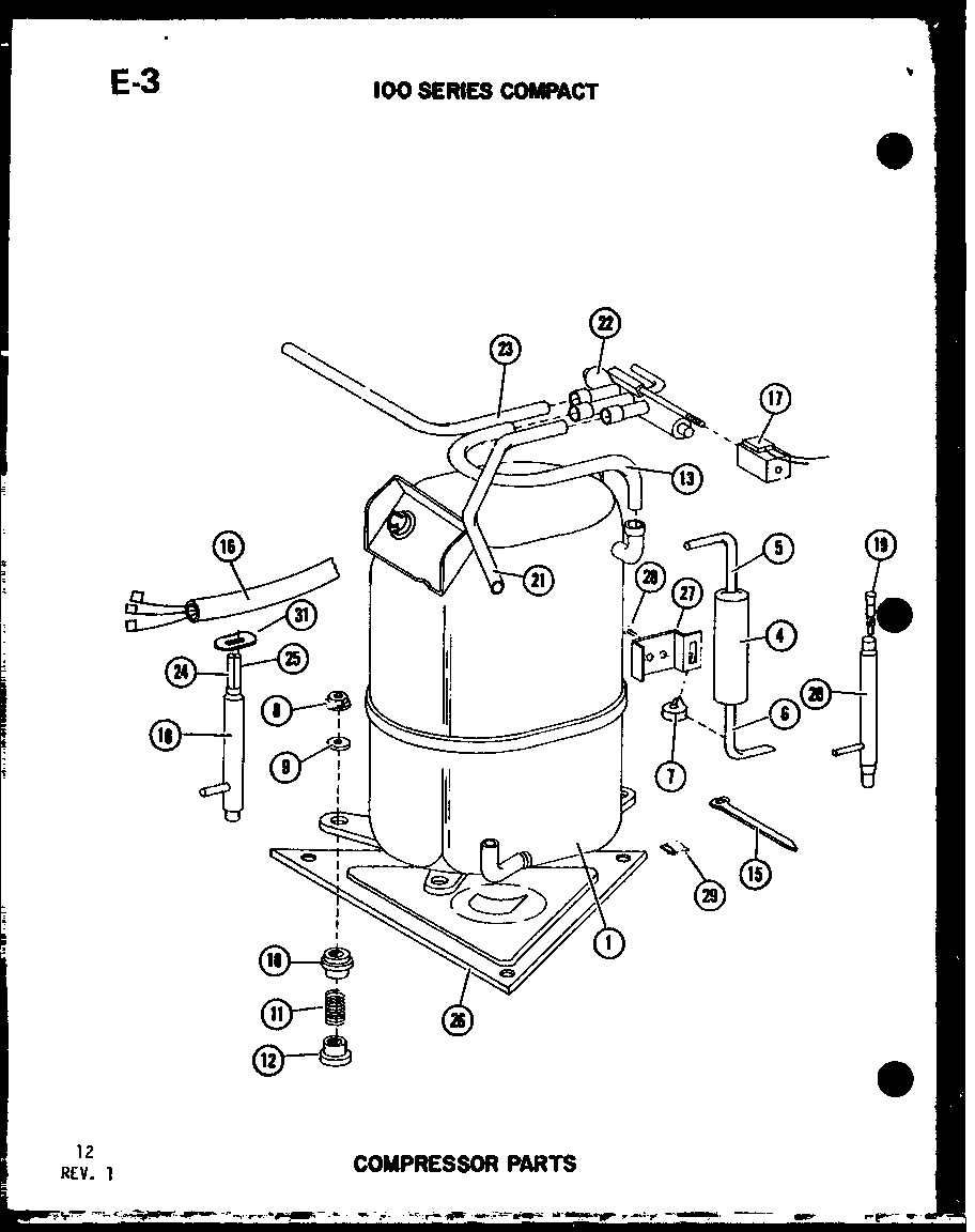 100 series compact compressor parts