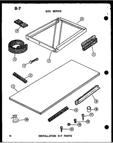 Installation kit parts