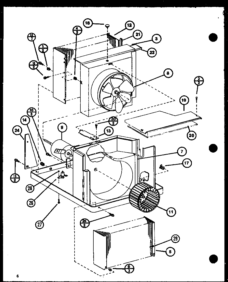 Evaporator and fan motor