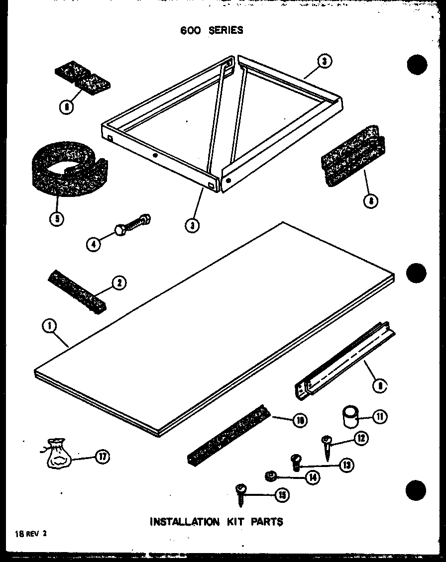 INSTALLATION KIT PARTS (ES6243R/P6711933R) (24C3SS/P9872901R)