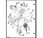 Amana 2185ES/P9938617R evaporator and fan motor parts diagram