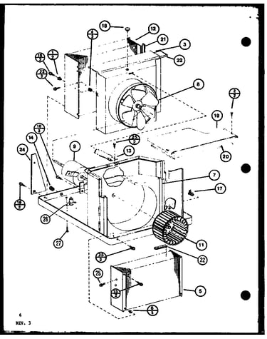 Evaporator and fan motor parts