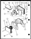 Evaporator and fan motor parts
