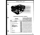 Amana 50A-2 service parts list diagram