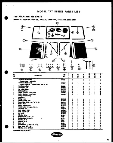Installation kit parts (100a-3p) (150a-3p) (200a-3p) (100a-3ph) (150a-3ph) (200a-3ph)