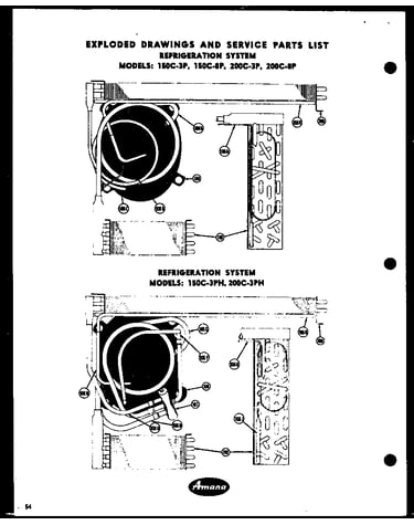 Refrigeration system (150c-3p) (150c-8p) (200c-3p) (200c-8p) (150c-3ph) (200c-3ph)