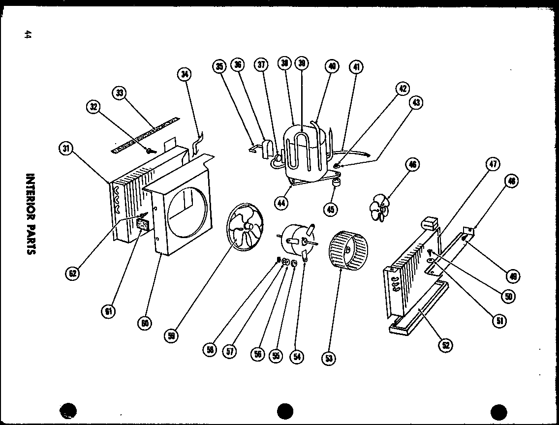 INTERIOR PARTS (5-SPGM/P54360-10R) (5P-2GM/P54360-11R) (6P-2HM/P54360-19R) (6P-5G/P54358-8R) (6P-5G/P54358-5R) (6-SPH/P54358-9R) (8P-2GM/P54360-14R) (8P-5G/P54358-7R)