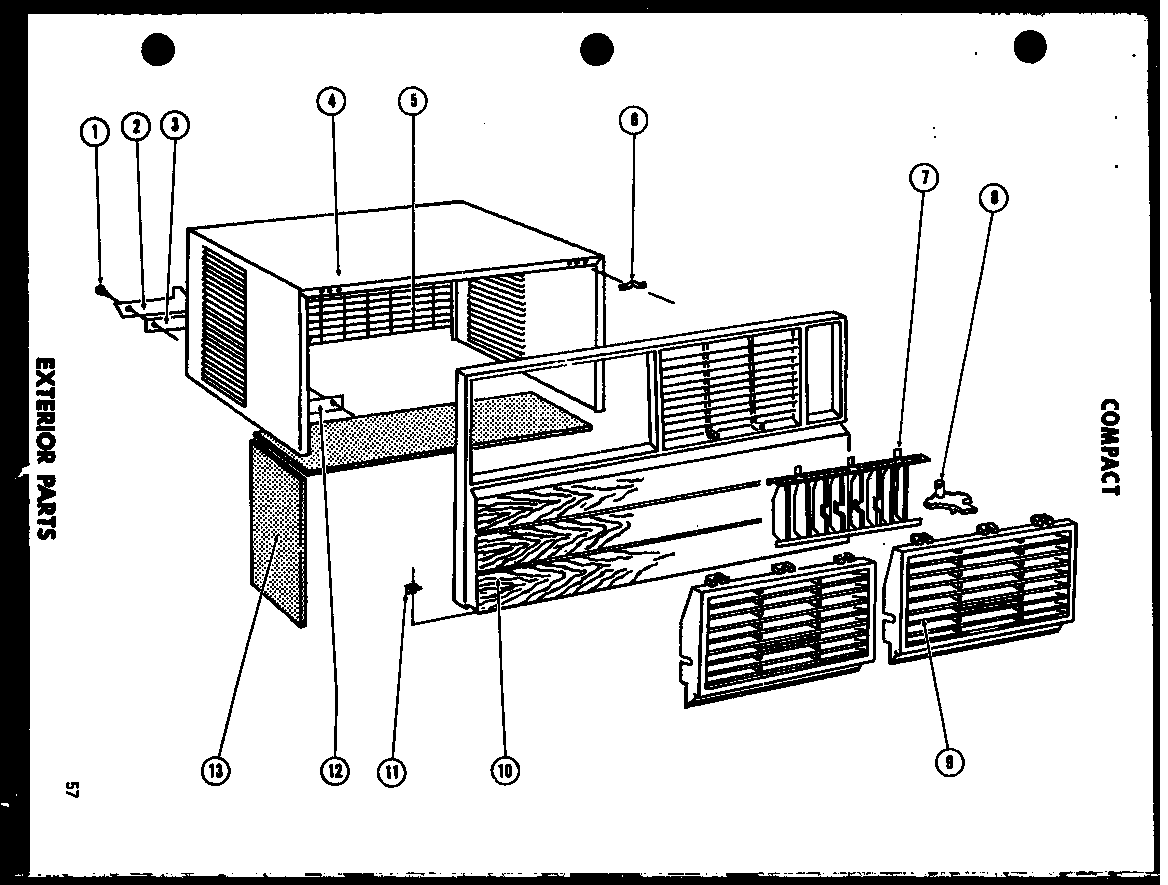 Compact exterior parts