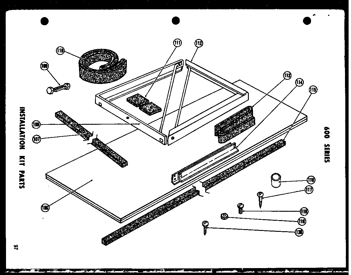 Installation kit parts (624-3g-1/p54302-52r) (624-3gh-1/p54302-53r)