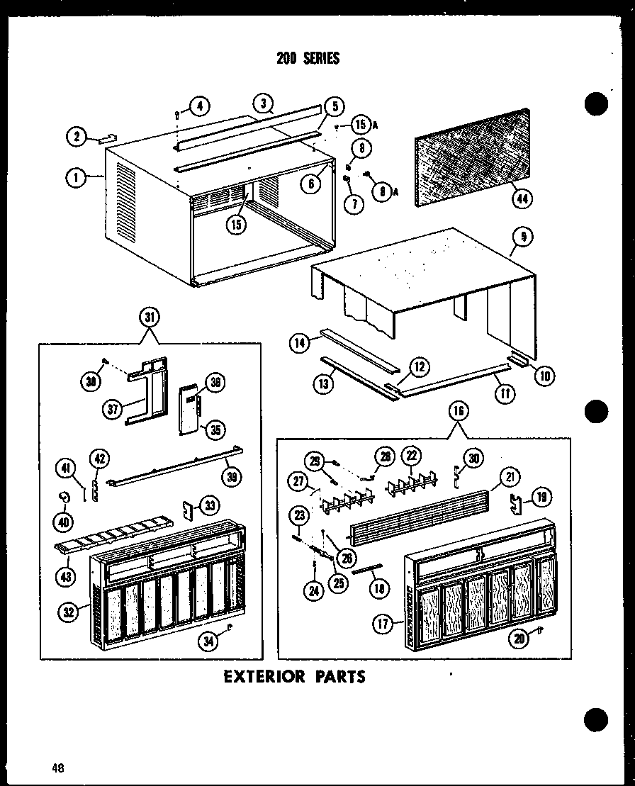 EXTERIOR PARTS (210W-3J/P54655-26R) (210W-3JH/P54655-27R) (212-2J/P54655-15R) (212-3J/P54655-16R) (212D-3J/P54655-10R) (212D-3JH/P54655-30R) (213-5J/P54655-21R) (213-5JH/P54655-22R) (215-3J/P54655-17R) (215-3JH/P54655-18R) (215D-3J/P54655-11R) (215D-3JH/P