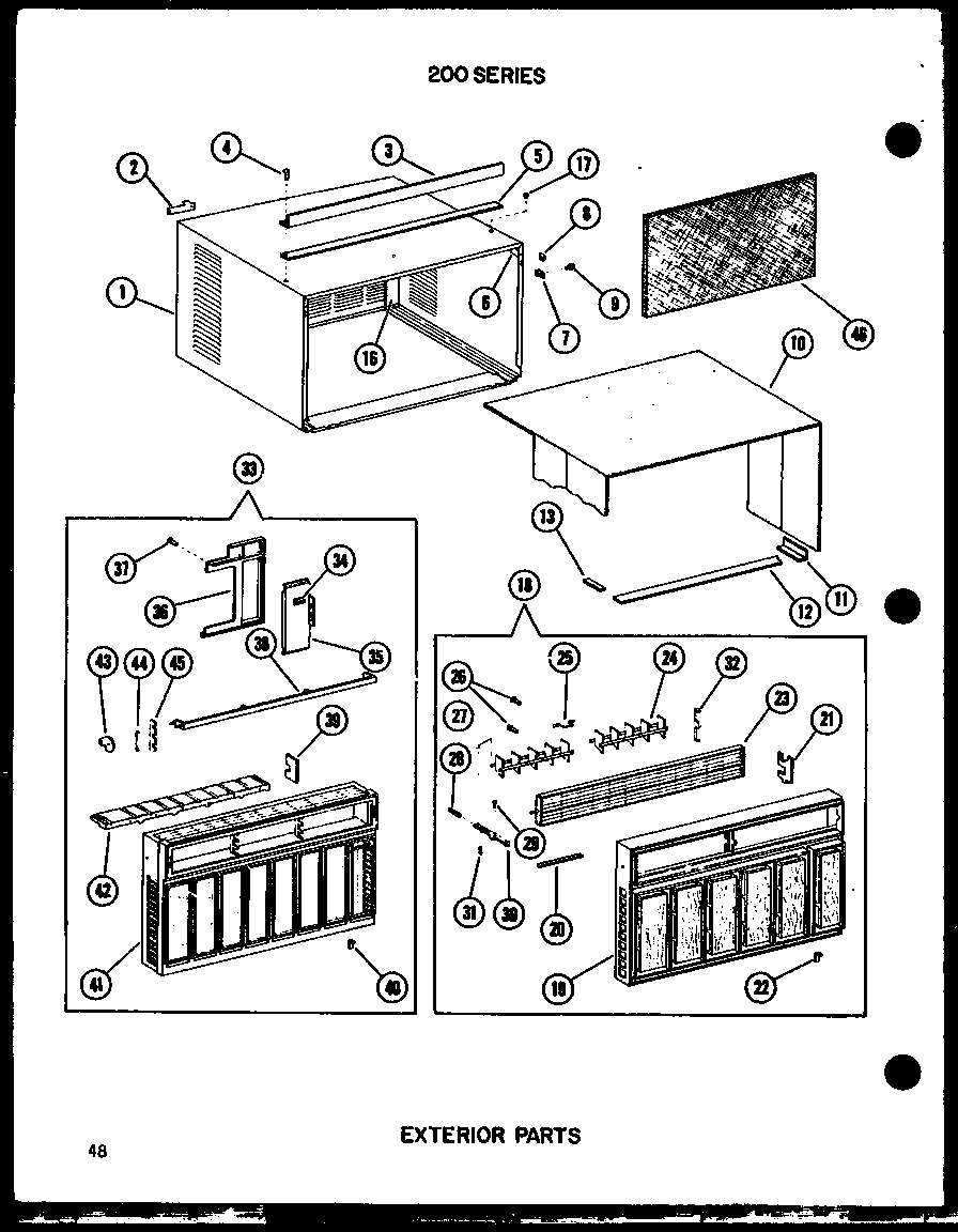 EXTERIOR PARTS (212-2J-1/P54655-56R) (212-2JM/P54655-42R) (212D-3JM/P54655-43R) (212-3J-1/P54655-53R) (215-3J-1/P54655-54R) (215-3JM/P54655-44R) (215D-3JM/P54655-45R) (218-3JM/P54655-46R) (218D-3JM/P54655-47R) (218-3J-1/P54655-55R)