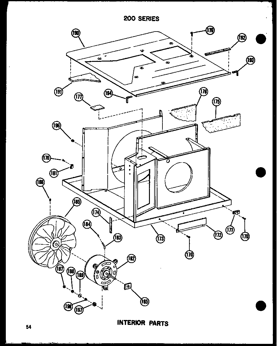 Interior parts (212-2j-1/p54655-56r) (212-2jm/p54655-42r) (212d-3jm/p54655-43r) (212-3j-1/p54655-53r) (215-3j-1/p54655-54r) (215-3jm/p54655-44r) (215d-3jm/p54655-45r) (218-3jm/p54655-46r) (218d-3jm/p54655-47r) (218-3j-1/p54655-55r)