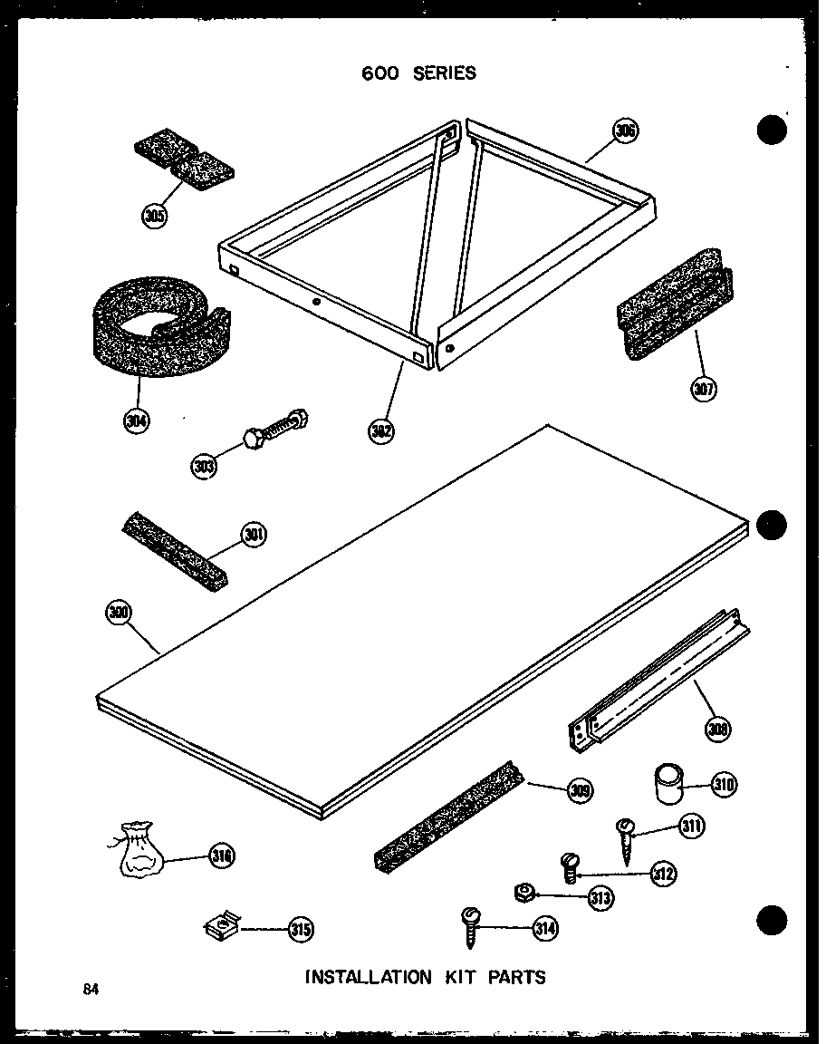 Installation kit parts (615-2j/p54720-1r) (621-3j/p54720-2r) (621-3j-1/p54720-26r) (621-5j/p54720-3r) (624-3j-1/p54720-6r) (624-3j/p54720-5r) (624-3j/p54720-4r) (624-3jh/p54720-19r) (624-3jh/p54720-18r) (624-5j/p54720-20r) (624-5jh/p54720-14r) (628-3j/p54