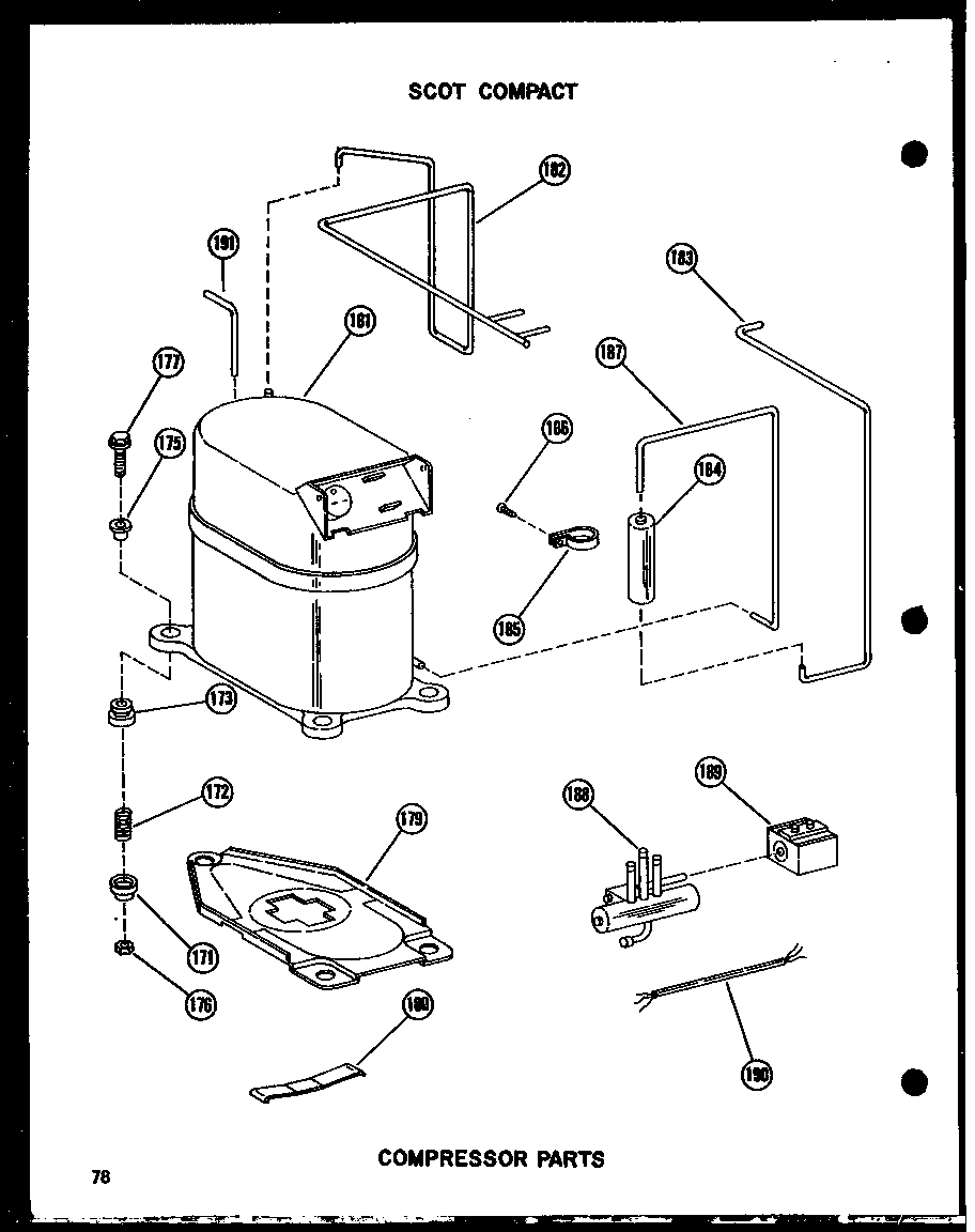 Compressor parts (7-2jm/p54336-64r) (11-5jh/p54336-66r) (12-3j/p54390-99r) (12-3jh/p54336-63r)