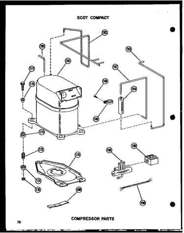 Compressor parts (7-2jm/p54336-64r) (11-5jh/p54336-66r) (12-3j/p54390-99r) (12-3jh/p54336-63r)