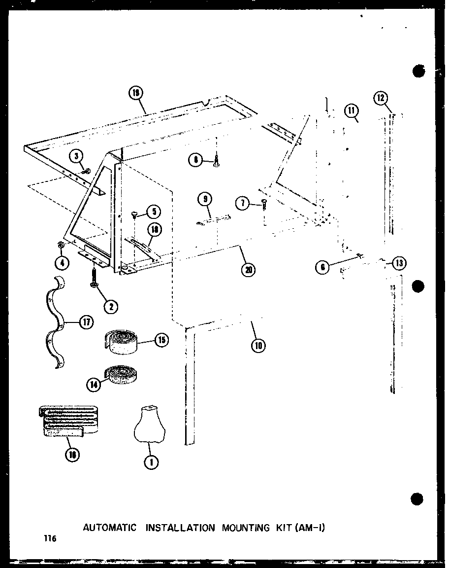Automatic installation mounting kit (am-1) (11-5jh/p54336-66r) (12-3j/p54390-99r) (12-3jh/p54336-63r) (109-2j/p54390-97r)
