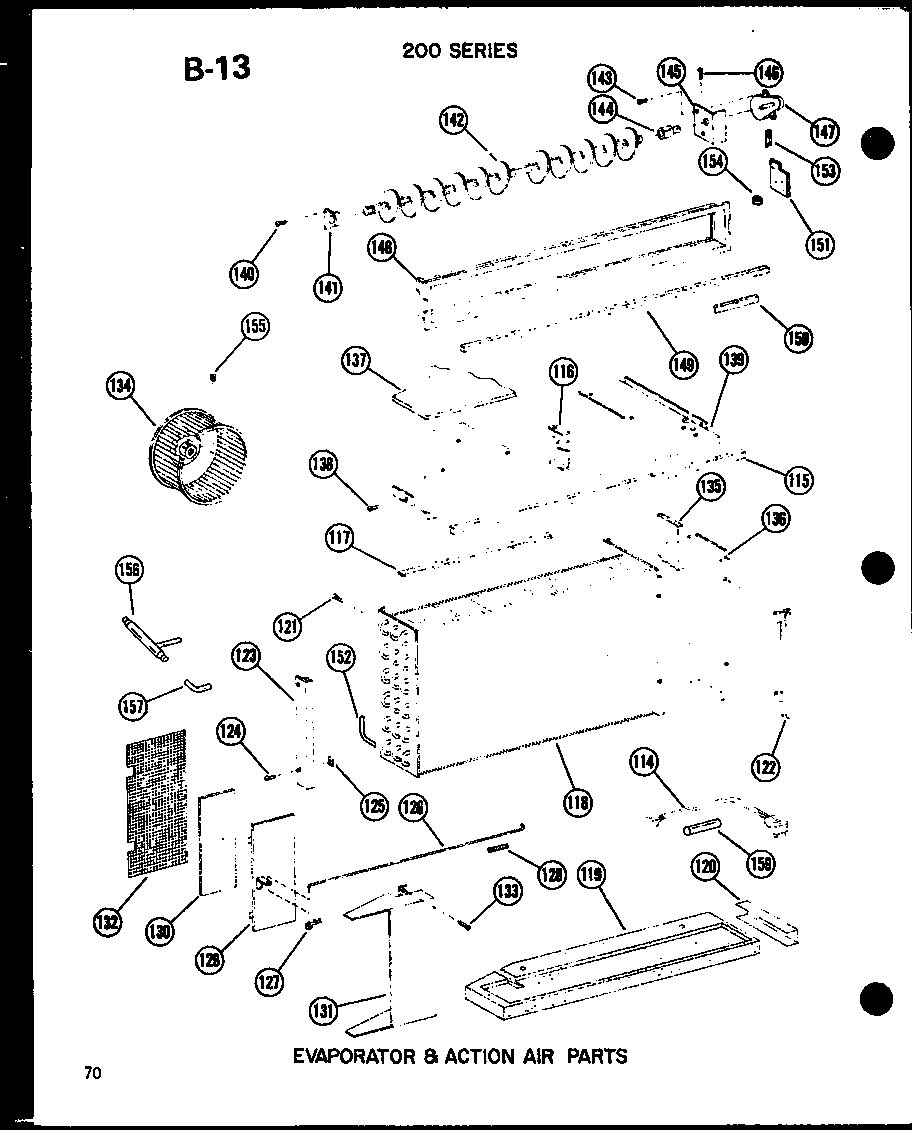 EVAPORATOR & ACTION AIR PARTS (624-3JH/P54720-30R) (215-3NE/P54655-68R) (215-3N/P54655-67R) (624-3JH/P54720-31R) (624-5J/P54720-35R) (215-3JM/P54655-75R) (215D-3JH/P54655-76R) (624-5JH/P54720-36R) (628-3J/P54720-32R) (215D-3JM/P54655-77R) (215-5N/P54655-7