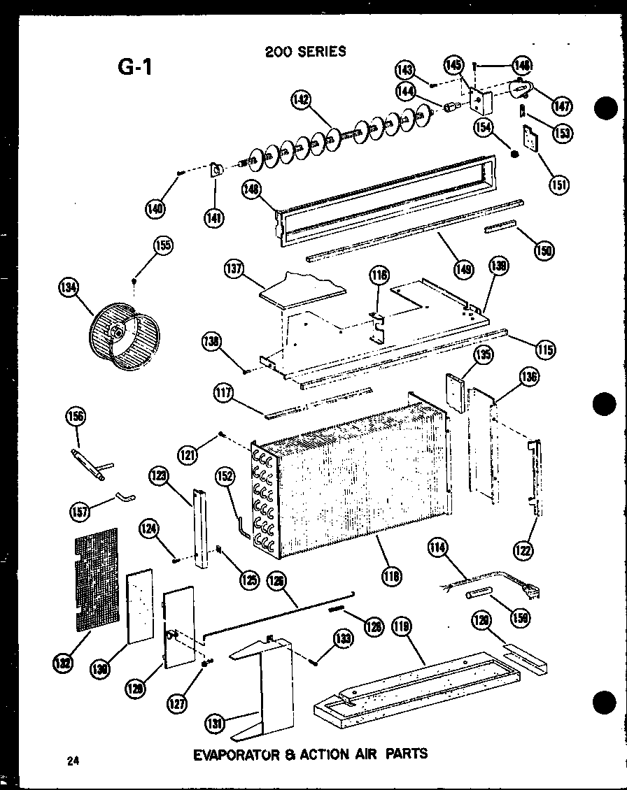 EVAPORATOR & ACTION AIR PARTS (218-3JM/P55417-23R) (218-3MW/P55417-29R) (218-3N/P55417-24R) (218-3W/P55417-30R) (218D-3JM/P55417-21R) (218D-3MW/P55417-31R) (218D-3JH/P55417-22R) (218D-3HW/P55417-32R)