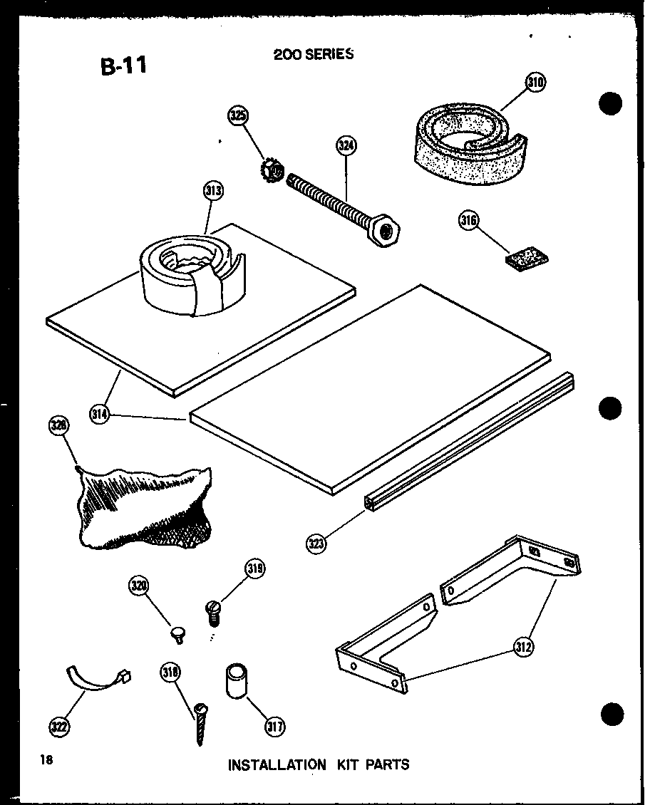 Installation kit parts
