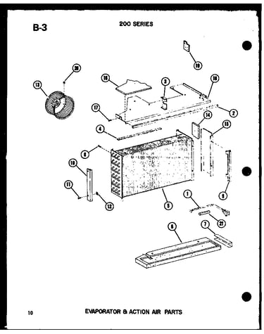 Evaporator & action air parts (220-3spk/p55417-78r)
