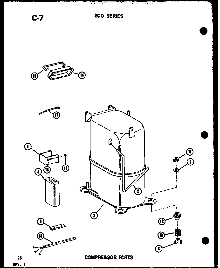 Compressor parts (218d-3ws/p55417-79r)