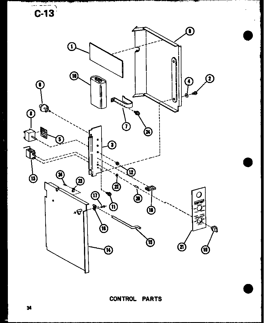Control parts (es213-2mk/p67535-3r) (218-3mk/p67535-4r) (218-3k/p67535-5r) (218-5k/p67535-6r)