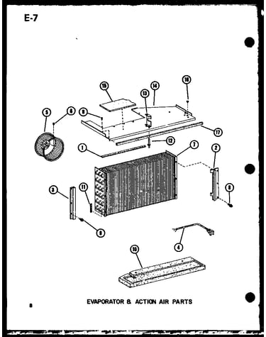 Evaporator & action air parts