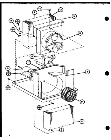 Evaporator and fan motor