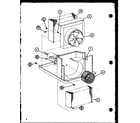 Amana ES5P2MS/P9931503R evaporator and fan motor parts diagram