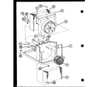 Amana ES122MA/P6968305R evaporator and fan motor diagram
