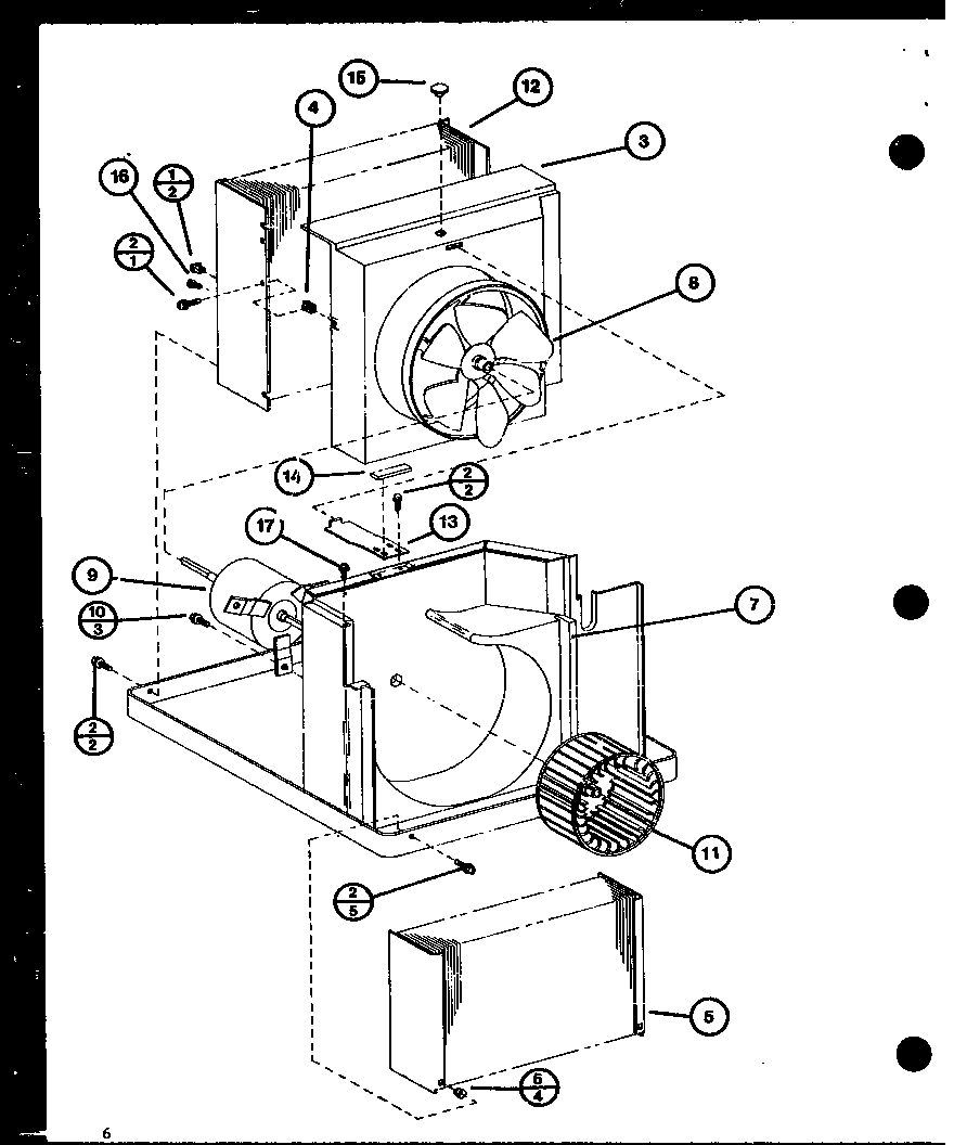 Evaporator and fan motor